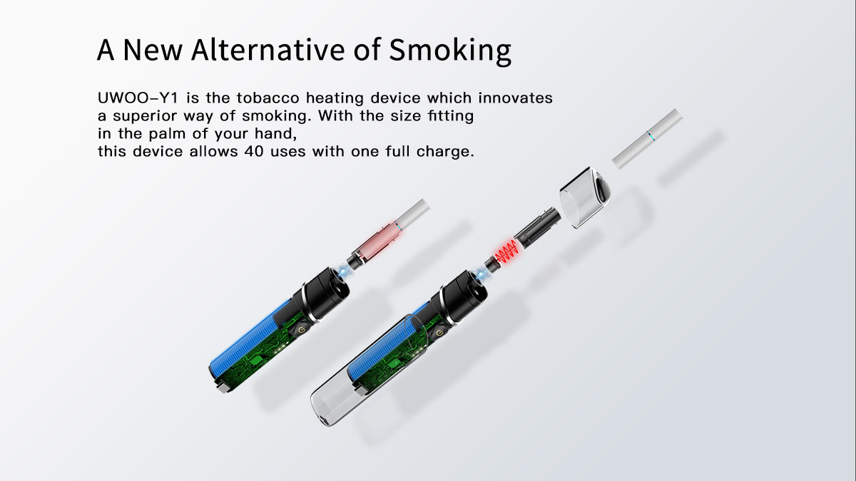 Heat not burn device Y1 introduce: Y1 is the tobacco heating device which innovates a superiror way of smoking.