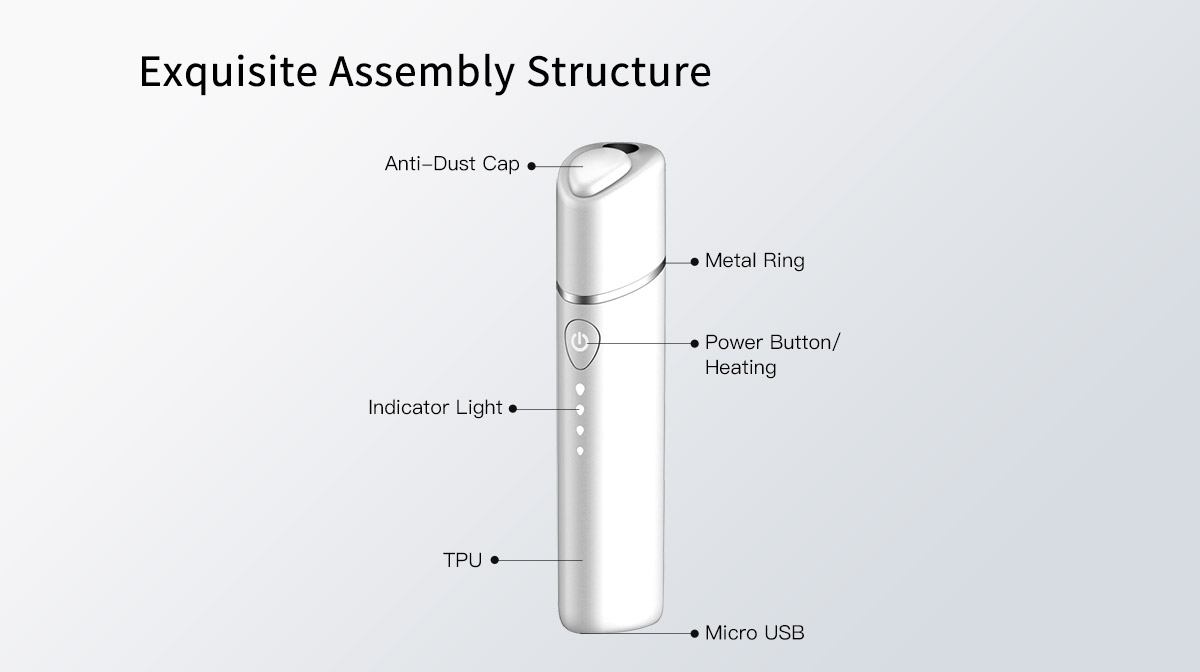 Heat not burn device Y1 feature: Exquisite assembly structure