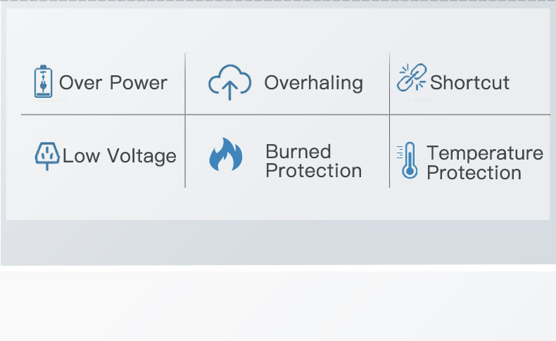 ym-heat not burn over power overhaling shortcut Low voltage Burned Protection Temperature Protection