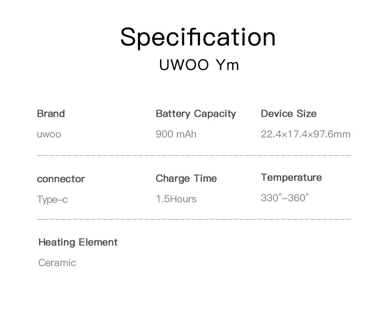 ym-heat not burn_10 Specification