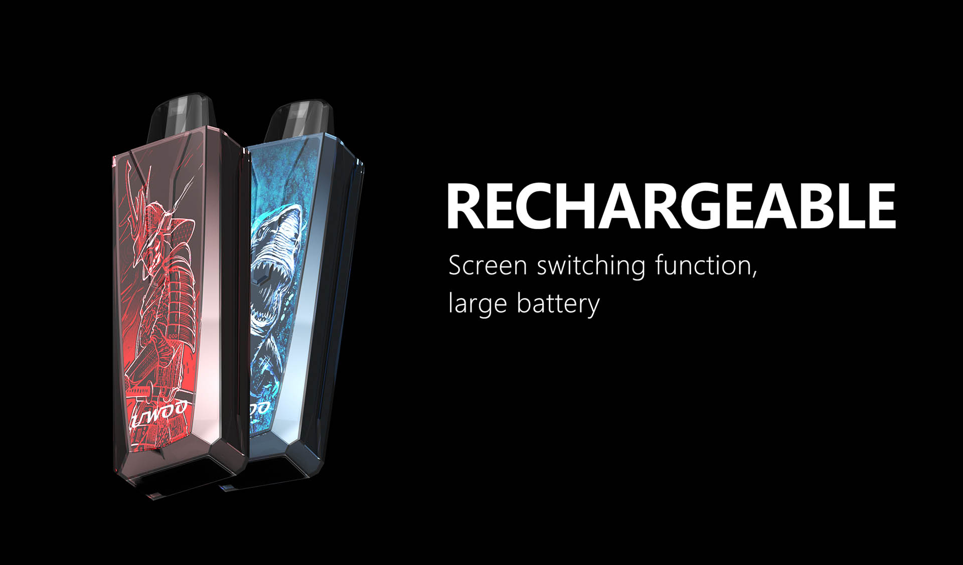 RECHARGEABLE Screen switching function, large battery