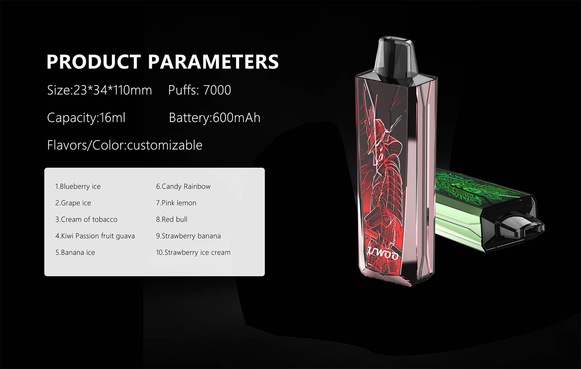 PRODUCT PARAMETERS