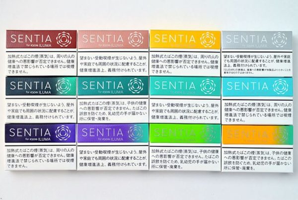 The lower part of the package is unified in white, and the design "Sentia" is similar to "HEETS". Compare all 12 flavors